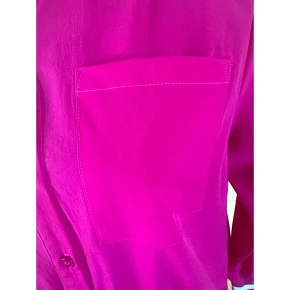 Vintage-Inspired Joh Wiletta Top Hot Pink Retro S Varsity Jacket Schoolgirlcore - Picture 9 of 10